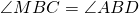 \angle MBC= \angle ABD
