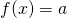 f(x)=a